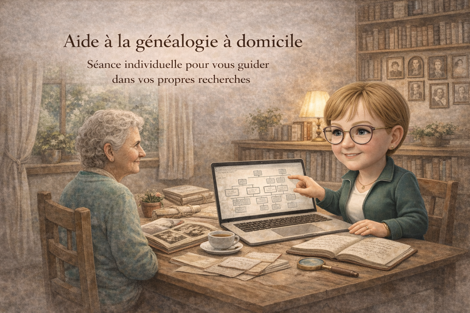 Aide à la généalogie à domicile