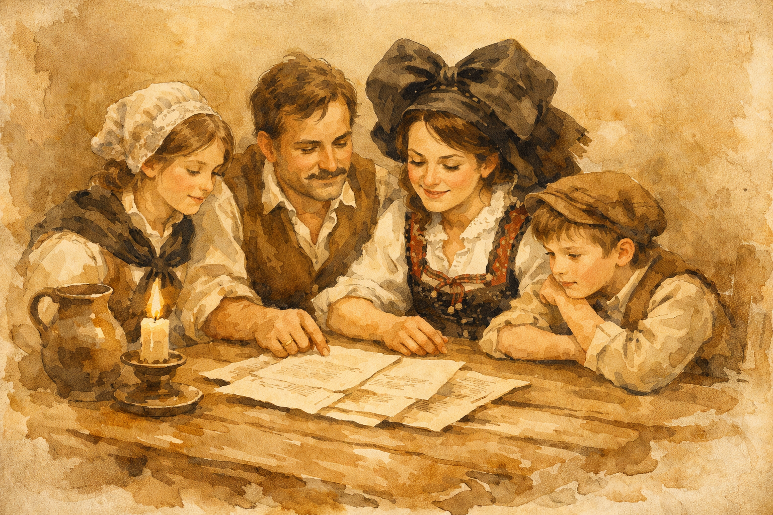 Famille alsacienne au retour à la France en 1918